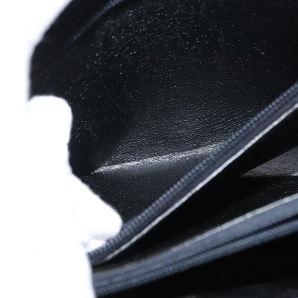 Christian Dior Hand Bag Leather Black Gold Auth bs30277