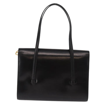 Christian Dior Hand Bag Leather Black Gold Auth bs30277 - 0