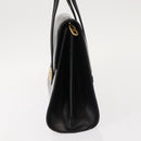 Christian Dior Hand Bag Leather Black Gold Auth bs30277-3