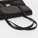 Christian Dior Hand Bag Leather Black Gold Auth bs30277-7