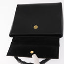 GUCCI Bamboo Hand Bag Leather Black Gold Auth bs30278-17