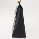 GUCCI Bamboo Hand Bag Leather Black Gold Auth bs30278-3