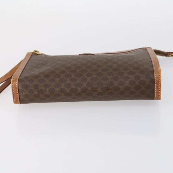 CELINE Shoulder Bag PVC Leather 5 Set Black Brown Auth bs30279