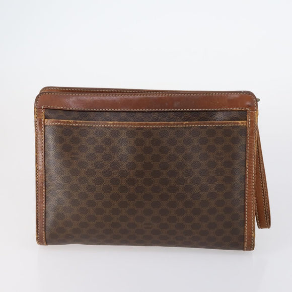 CELINE Shoulder Bag PVC Leather 5 Set Black Brown Auth bs30279