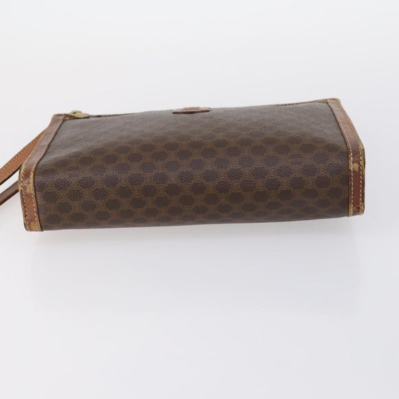 CELINE Shoulder Bag PVC Leather 5 Set Black Brown Auth bs30279