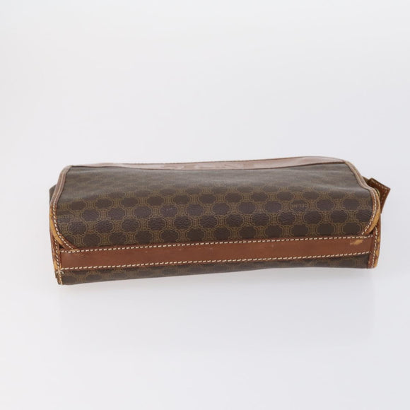 CELINE Shoulder Bag PVC Leather 5 Set Black Brown Auth bs30279