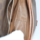 CELINE Shoulder Bag PVC Leather 5 Set Black Brown Auth bs30279-26