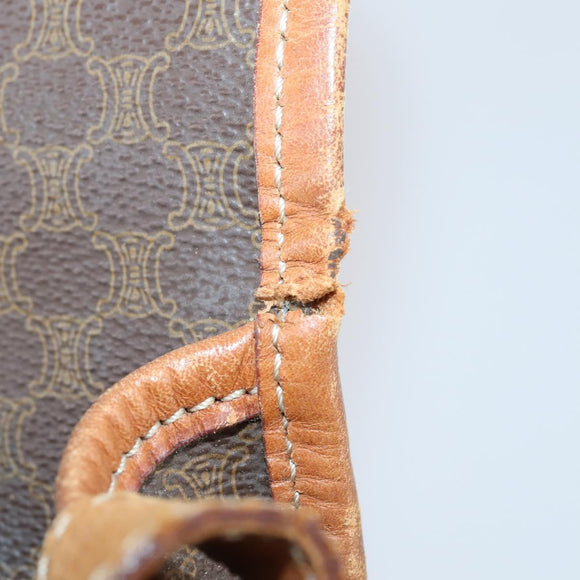 CELINE Shoulder Bag PVC Leather 5 Set Black Brown Auth bs30279