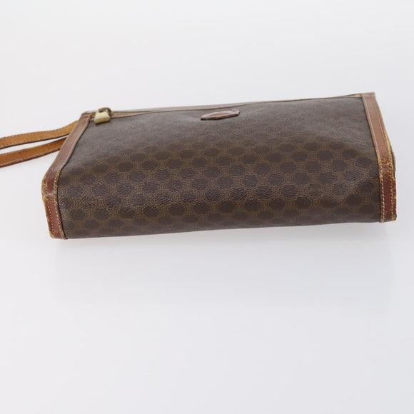 CELINE Shoulder Bag PVC Leather 5 Set Black Brown Auth bs30279