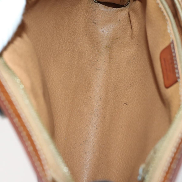 CELINE Shoulder Bag PVC Leather 5 Set Black Brown Auth bs30279