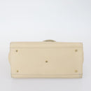 BALLY Hand Bag Leather 3 Set Black Ivory Auth bs30280-21