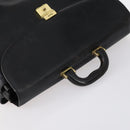 BALLY Hand Bag Leather 3 Set Black Ivory Auth bs30280-5
