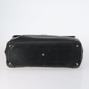 BALLY Hand Bag Leather 3 Set Black Ivory Auth bs30280-7
