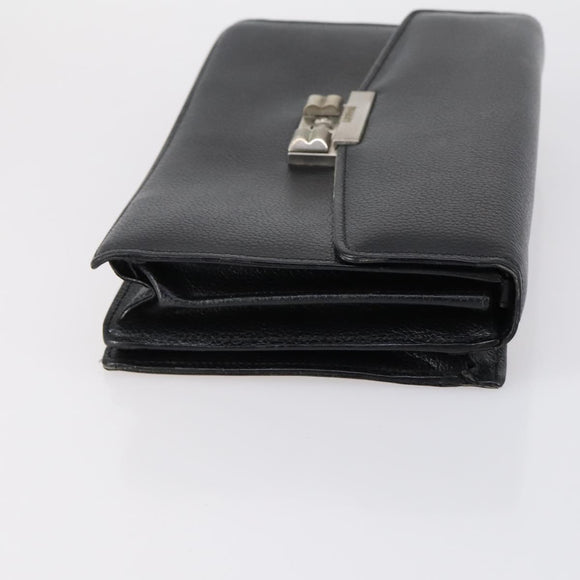 BALLY Shoulder Bag Leather Nylon PVC 4 Set Black Brown Auth bs30281