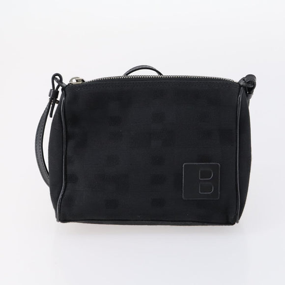 BALLY Shoulder Bag Leather Nylon PVC 4 Set Black Brown Auth bs30281