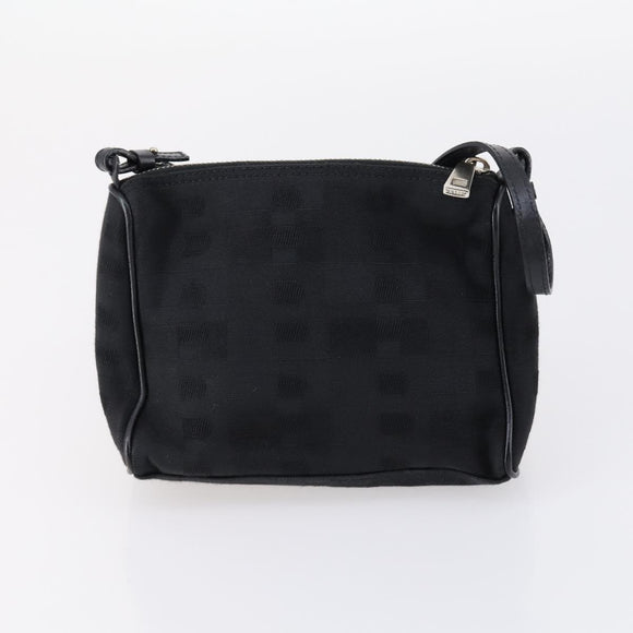 BALLY Shoulder Bag Leather Nylon PVC 4 Set Black Brown Auth bs30281