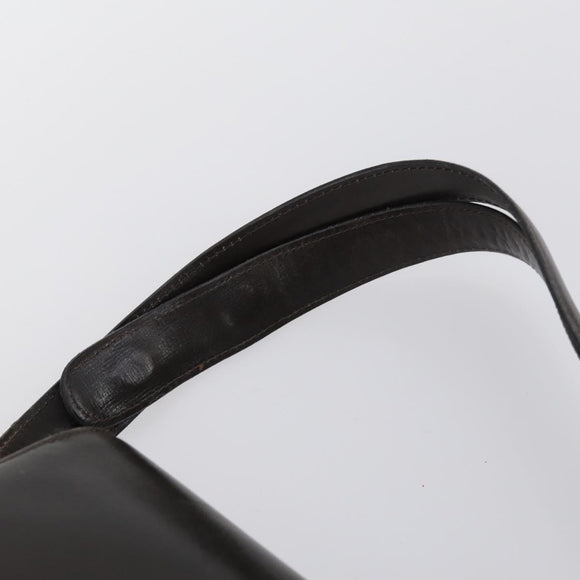 BALLY Shoulder Bag Leather Nylon PVC 4 Set Black Brown Auth bs30281