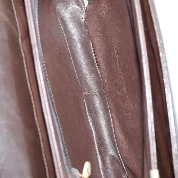 BALLY Shoulder Bag Leather Nylon PVC 4 Set Black Brown Auth bs30281