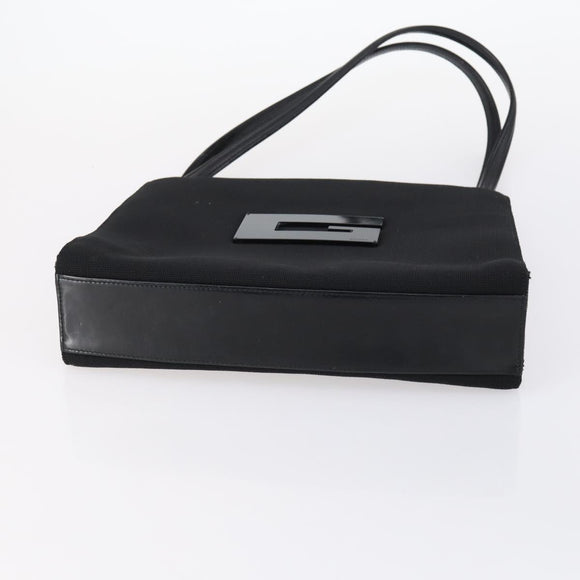 GUCCI Tote Bag Suede Canvas Nylon 4 Set Black Ivory Auth bs30282