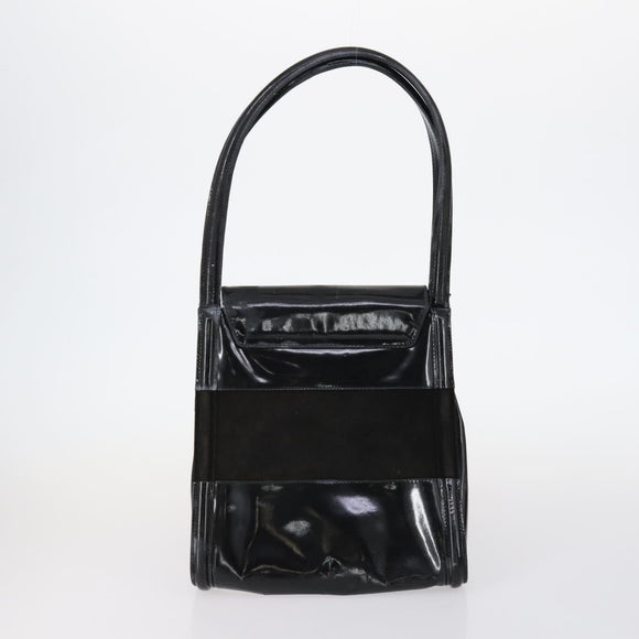 GUCCI Tote Bag Suede Canvas Nylon 4 Set Black Ivory Auth bs30282