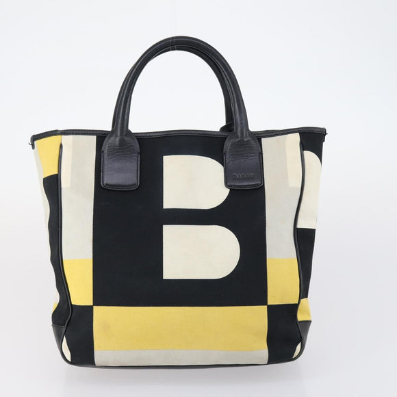 BALLY Tote Bag Leather Canvas Nylon 4 Set Black Ivory Navy Auth bs30284