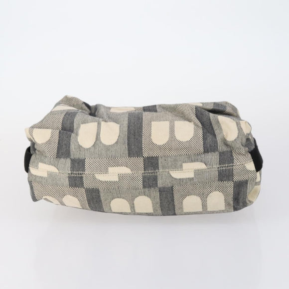 BURBERRY Nova Check Tote Bag PVC Nylon Canvas 5 Set Beige Navy Auth bs30285