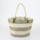 BURBERRY Nova Check Tote Bag PVC Nylon Canvas 5 Set Beige Navy Auth bs30285-19