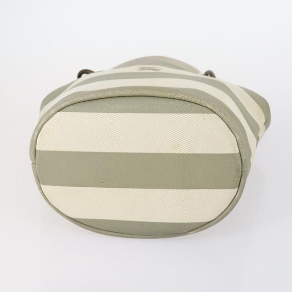 BURBERRY Nova Check Tote Bag PVC Nylon Canvas 5 Set Beige Navy Auth bs30285