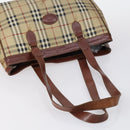 BURBERRY Nova Check Tote Bag PVC Nylon Canvas 5 Set Beige Navy Auth bs30285-4