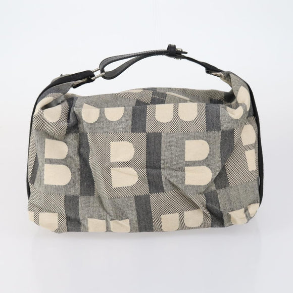 BURBERRY Nova Check Tote Bag PVC Nylon Canvas 5 Set Beige Navy Auth bs30285