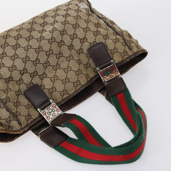 GUCCI GG Canvas Web Sherry Line Bag PVC Nylon 5 Set Red Beige Auth bs30286