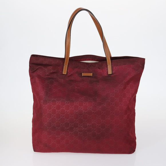 GUCCI GG Canvas Web Sherry Line Bag PVC Nylon 5 Set Red Beige Auth bs30286