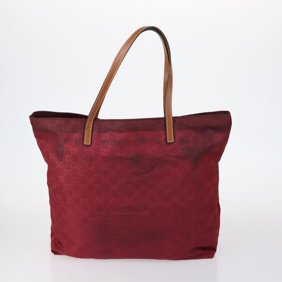 GUCCI GG Canvas Web Sherry Line Bag PVC Nylon 5 Set Red Beige Auth bs30286