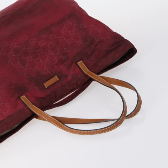 GUCCI GG Canvas Web Sherry Line Bag PVC Nylon 5 Set Red Beige Auth bs30286