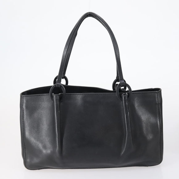 GUCCI Web Sherry Line Hand Bag Leather Nylon 5 Set Black Khaki Auth bs30287