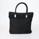 GUCCI Web Sherry Line Hand Bag Leather Nylon 5 Set Black Khaki Auth bs30287-2