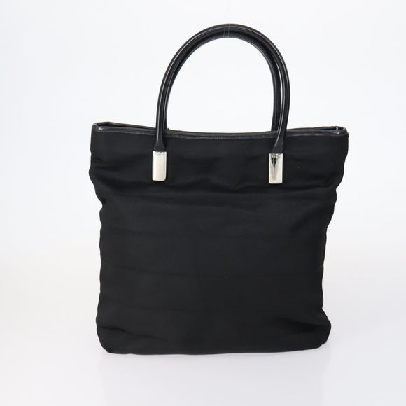 GUCCI Web Sherry Line Hand Bag Leather Nylon 5 Set Black Khaki Auth bs30287