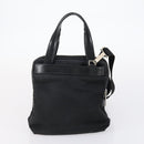 GUCCI Web Sherry Line Hand Bag Leather Nylon 5 Set Black Khaki Auth bs30287-26