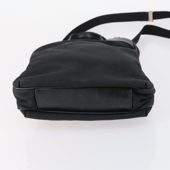 GUCCI Web Sherry Line Hand Bag Leather Nylon 5 Set Black Khaki Auth bs30287