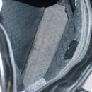 GUCCI Web Sherry Line Hand Bag Leather Nylon 5 Set Black Khaki Auth bs30287-6