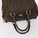 CELINE C Macadam Canvas Hand Bag PVC 3 Set Navy Brown Auth bs30288-12