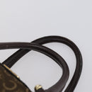 CELINE C Macadam Canvas Hand Bag PVC 3 Set Navy Brown Auth bs30288-13