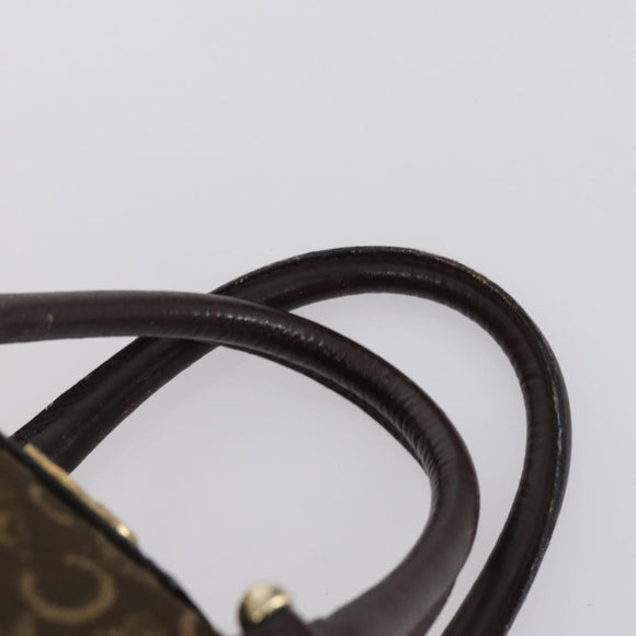 CELINE C Macadam Canvas Hand Bag PVC 3 Set Navy Brown Auth bs30288