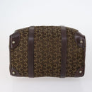 CELINE C Macadam Canvas Hand Bag PVC 3 Set Navy Brown Auth bs30288-14