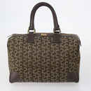 CELINE C Macadam Canvas Hand Bag PVC 3 Set Navy Brown Auth bs30288-16