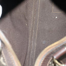 CELINE C Macadam Canvas Hand Bag PVC 3 Set Navy Brown Auth bs30288-22