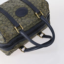 CELINE C Macadam Canvas Hand Bag PVC 3 Set Navy Brown Auth bs30288-5