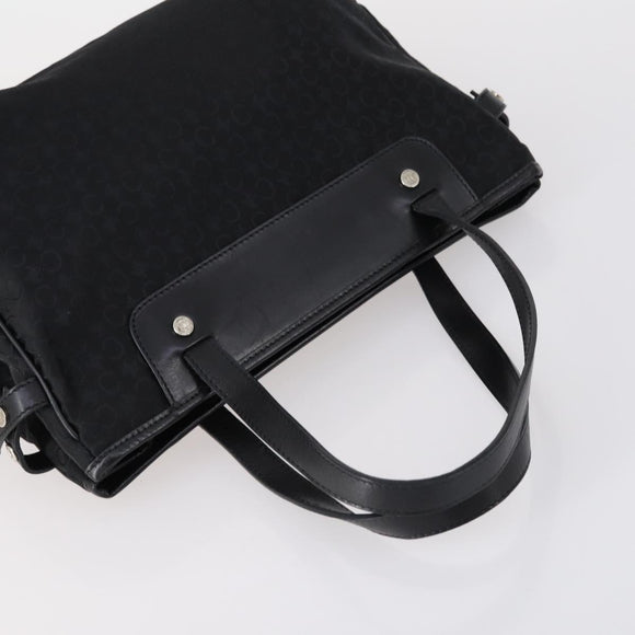 CELINE C Macadam Canvas Bag Nylon PVC Canvas Suede 4 Set Beige Auth bs30289