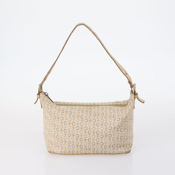 CELINE C Macadam Canvas Bag Nylon PVC Canvas Suede 4 Set Beige Auth bs30289