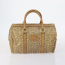 CELINE C Macadam Canvas Bag Nylon PVC Canvas Suede 4 Set Beige Auth bs30289-2